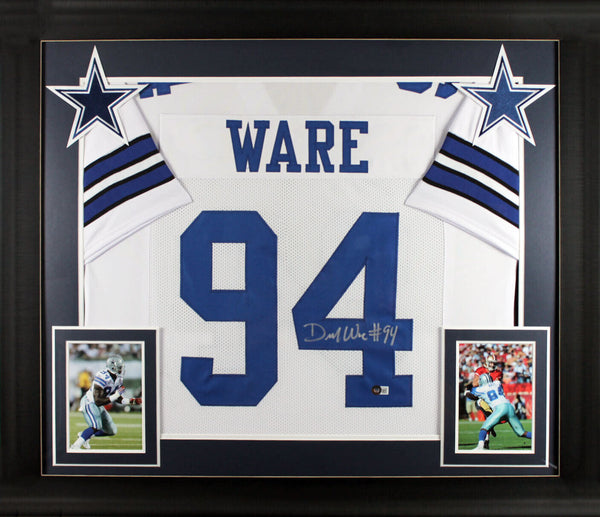 DeMarcus Ware Authentic Signed White Pro Style Framed Jersey BAS Witnessed
