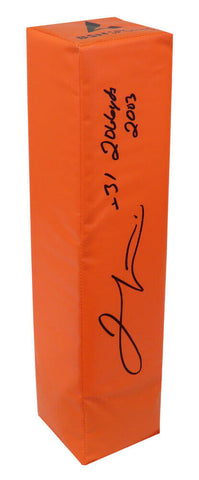Jamal Lewis Signed Orange Endzone Football Pylon w/2066 Yds 2003 -(SCHWARTZ COA)