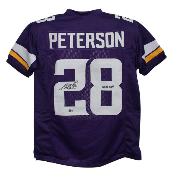 Adrian Peterson Autographed Pro Style Purple XL Jersey 2007 ROY BAS 33993