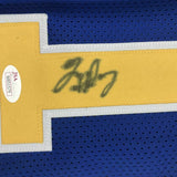 Autographed/Signed TIM HARDAWAY Golden State Blue Basketball Jersey JSA COA Auto