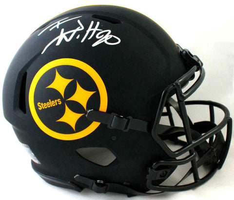 TJ Watt Signed Steelers F/S Eclipse Authentic Helmet - Beckett W Auth *Silver