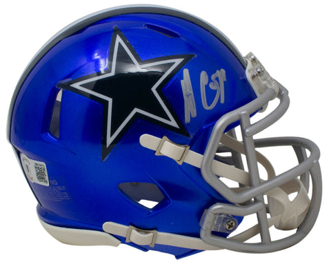Amari Cooper Signed Cowboys Mini Speed Replica Flash Helmet BAS