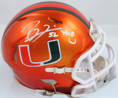 Ray Lewis Signed Miami Hurricanes Flash Speed Mini Helmet w/The U-BeckettW Holo