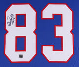 Andre Reed Signed Bills 43.5"x35.5" Custom Framed Jersey Display Inscribed "HOF