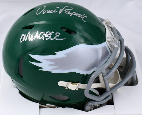 Vince Papale Signed Eagles 74-95 Speed Mini Helmet w/Invincible-Beckett W Holo