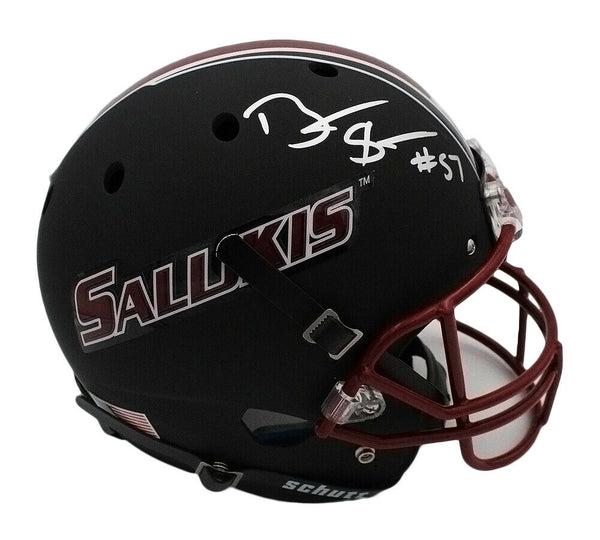 Bart Scott Signed Southern Illinois Salukis Schutt Full Size Black NCAA Helmet