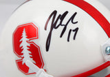 John Lynch Signed Stanford Cardinal w/Chrome Schutt Mini Helmet-Beckett W Holo