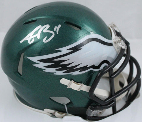 A.J. Brown Autographed Philadelphia Eagles Speed Mini Helmet-Beckett W Hologram