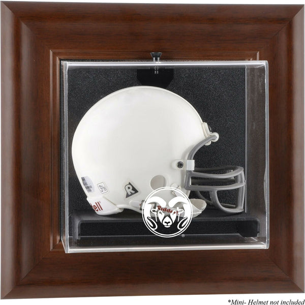 Colorado Rams Brown Framed Wall-Mountable Mini Helmet Display Case - Fanatics