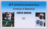 Curtis Duncan Signed Houston Oilers 35x43 Custom Framed Jersey (GTSM COA)