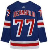 Framed Tony DeAngelo New York Rangers Autographed Blue Adidas Authentic Jersey