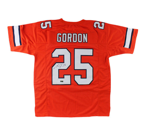 Melvin Gordon Signed Denver Custom Orange Jersey