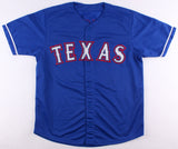 Jose Canseco Signed Texas Rangers Blue Jersey (JSA COA) 2xWorld Series Champion