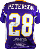 Adrian Peterson Signed Purple Pro Style Stat Jersey- BeckettW Hologram *Black *2