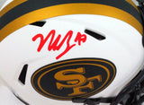 Nick Bosa Signed San Francisco 49ers Lunar Speed Mini Helmet- Beckett W *Red