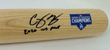 COREY SEAGER Autographed "2020 WS MVP" World Series Champs Logo Bat FANATICS
