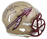 Florida State Derrick Brooks Authentic Signed Speed Mini Helmet BAS Witnessed