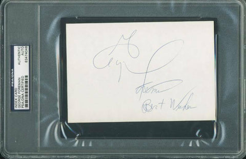 George Foreman Boxing Authentic Signed 4X6 Index Card Autograph PSA Slabbed 1