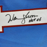 Autographed/Signed WARREN MOON HOF 06 Houston Blue Football Jersey JSA COA Auto