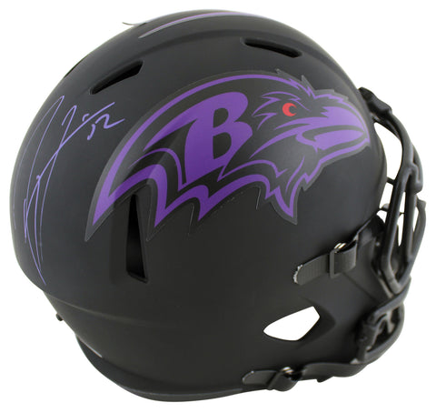Ravens Ray Lewis Signed Eclipse Full Size Speed Rep Helmet BAS Witness #WD22059