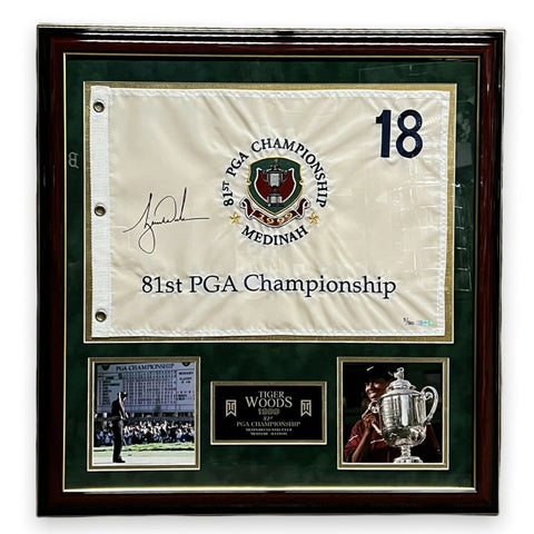 Tiger Woods Signed Autographed 1999 PGA Championship Flag #5/500 24x24 UDA