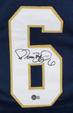 Jerome Bettis Autographed Blue College Style Jersey - Beckett W Hologram *Black