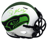 Seahawks DK Metcalf Authentic Signed Lunar Speed Mini Helmet BAS Witnessed