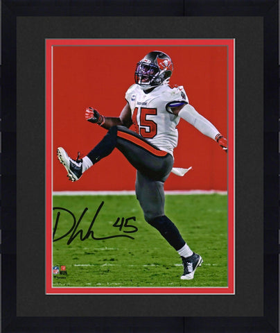 Framed Devin White Tampa Bay Buccaneers Signed 8x10 Celebration Photograph