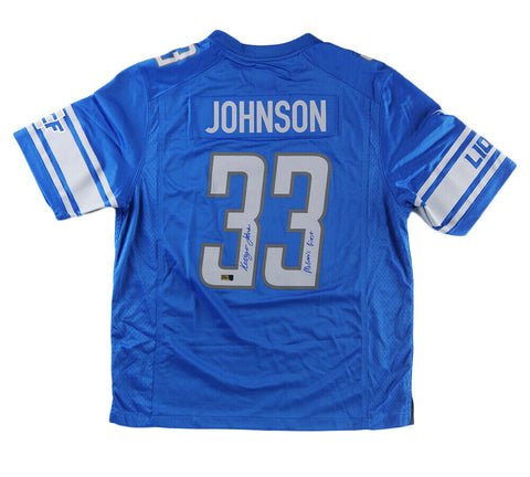 Kerryon Johnson Signed Detroit Lions Nike Blue NFL Jersey - "MoTown's Finest"