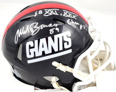 Mark Bavaro Signed Giants Speed 81-99 Mini Helmet W/ SB Champs- Beckett W Holo