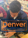 Albert Okwuegbunam Autographed Denver Broncos Speed Mini Helmet JSA 36574