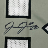 Framed Autographed/Signed Josh Jacobs 33x42 Las Vegas Oakland Jersey Beckett COA