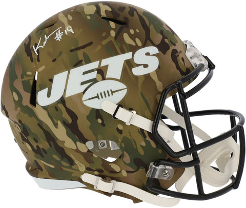 Keyshawn Johnson New York Jets Signed CAMO Alternate Replica Helmet