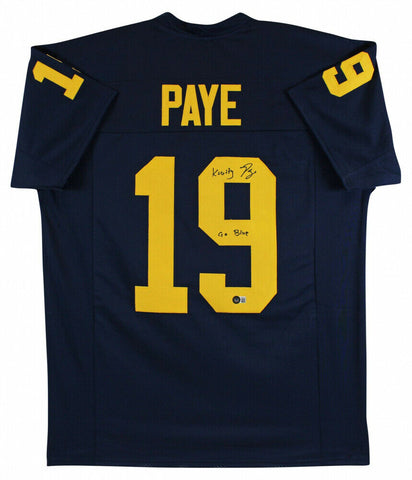 Kwity Paye Signed Michigan Wolverines Jersey Inscr "Go Blue" (Beckett Hologram)