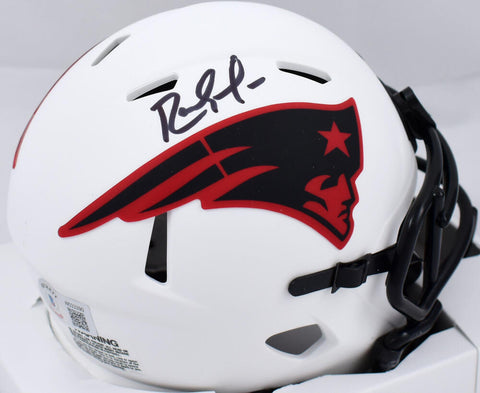 Randy Moss Autographed Patriots Lunar Speed Mini Helmet-Beckett W Hologram