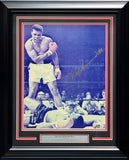 Muhammad Ali Autographed Framed 14x18 Photo Vintage Over Liston Beckett AB89271