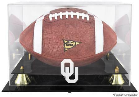 Oklahoma Sooners Golden Classic Logo Football Display Case with Mirror Back