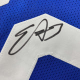 Autographed/Signed Edgerrin James Indianapolis Blue Football Jersey JSA COA