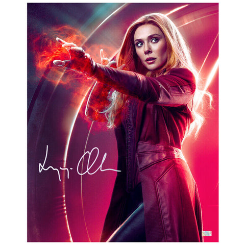 Elizabeth Olsen Autographed Avengers Scarlet Witch Wanda Spell Cast 16x20 Photo