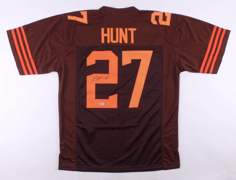 Kareem Hunt Signed Cleveland Browns Color Rush Jersey (Beckett Hologram) R.B.