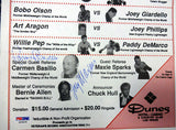 Boxing Greats Autographed 9x16 Program 9 Sigss Willie Pep PSA/DNA COA S50834