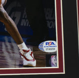 Allen Iverson Signed Framed 8x10 Philadelphia 76ers Photo vs Kobe Bryant PSA