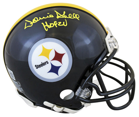 Steelers Donnie Shell Authentic Signed Black Rep Mini Helmet BAS Witnessed
