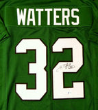 Ricky Watters Autographed Green Pro Style Jersey- Beckett Authenticated *2