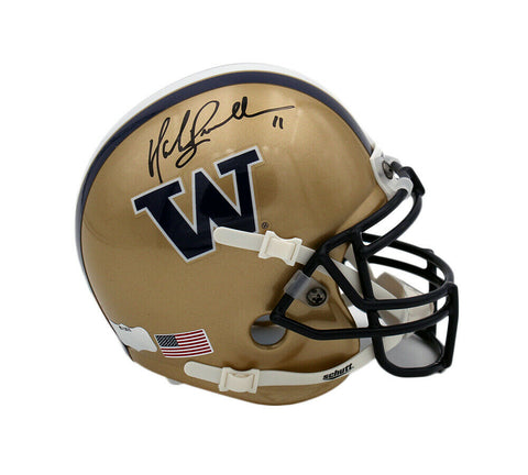 Mark Brunell Signed Washington Football Team Schutt Gold NFL Mini Helmet