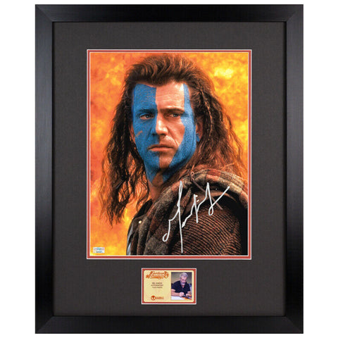 Mel Gibson Autographed 1995 Braveheart William Wallace 11x14 Framed Photo