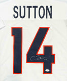 Courtland Sutton Autographed White Pro Style Jersey - JSA W Auth *4