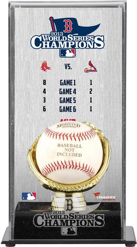 Boston Red Sox 2013 WS Champs Gold Glove Logo Baseball Display Case