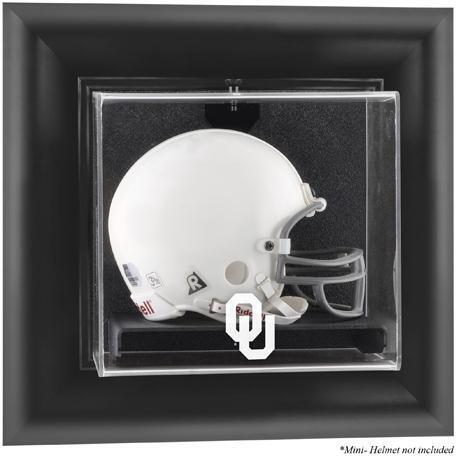 Oklahoma Sooners Black Framed Wall-Mountable Mini Helmet Display Case
