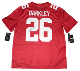 SAQUON BARKLEY SIGNED NEW YORK GIANTS #26 NIKE INVERTED COLORS JERSEY BECKETT